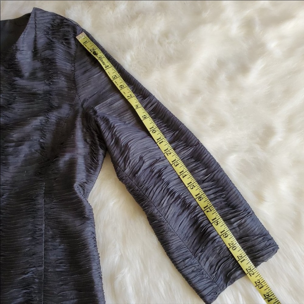 Eileen Fisher Rippled Silk Bindu Jacket Sz XL EUC